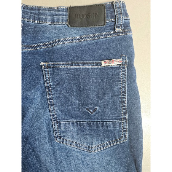 Hudson Denim - Hudson Womens Skinny Jeans Medium Wash Denim Blue Size 16 DN Stretch RN140977